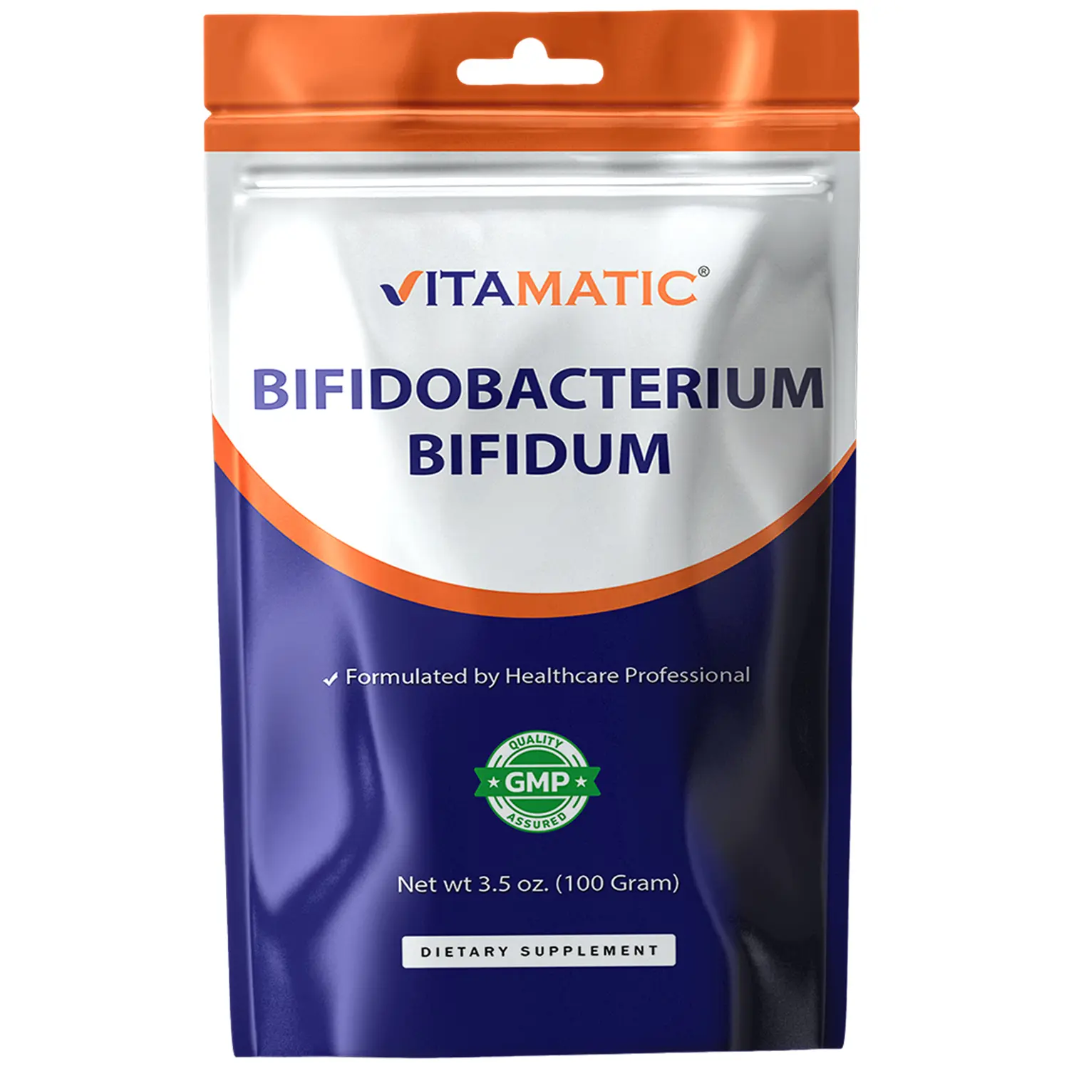 Vitamatic Bifidobacterium Bifidum Probiotic Powder Digestive Health Support 100 Gram 3.5 OZ 100 Servings US Formulated by Healthcare Professional