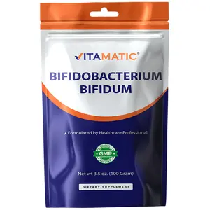 Vitamatic Bifidobacterium Bifidum Probiotic Powder Digestive Health Support 100 Gram 3.5 OZ 100 Servings US Formulated by Healthcare Professional