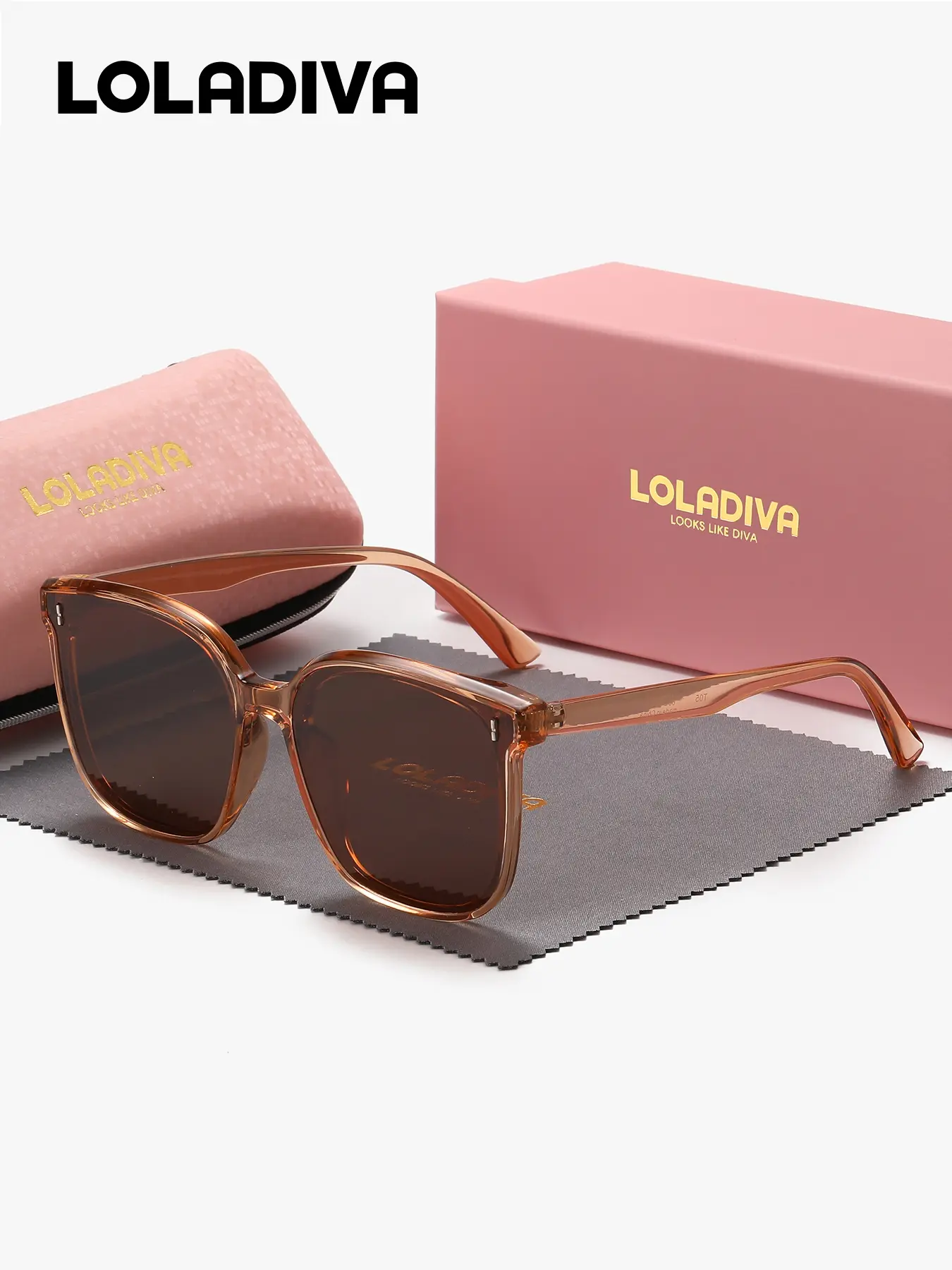 LolaDiva 1 Piece Unisex Square Classic Lightweight Minimalist Uv Blocking Sunglasses Polarized Full Frame Sunglasses UV400 effortless wear Casual Stylish Glasses Casual Style Eyewear Classic Shades