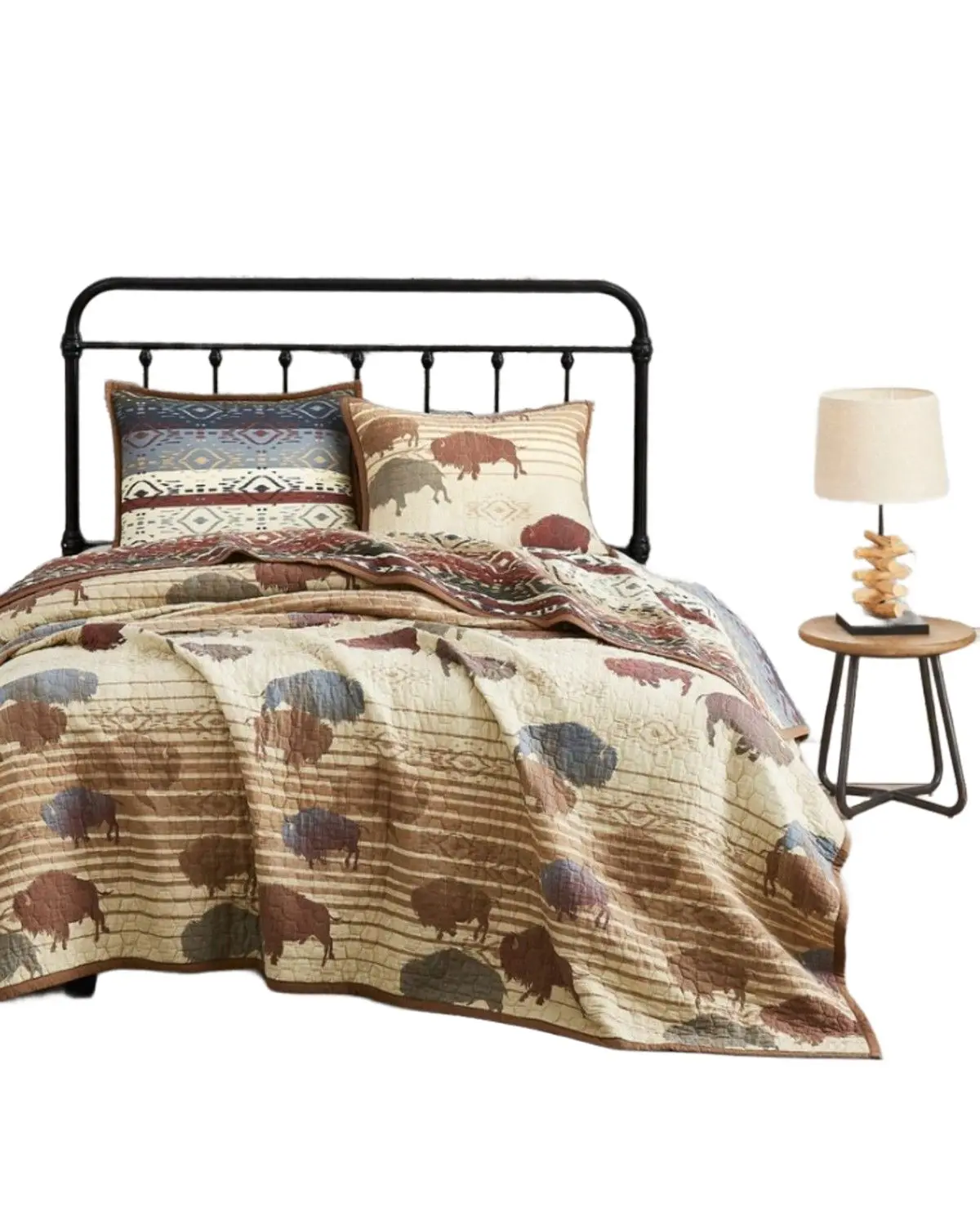 Hiend Accents Unisex 3Pc Home On The Range Reversible Quilt Set Twin - Qw2237-Tw-Tn