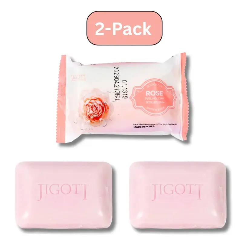 JIGOTT  Rose Peeling Soap (2 Pack)