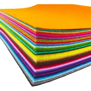 48 count Felt Fabric Sheet Assorted Color Felt Pack DIY Craft Squares Nonwoven (25cm * 25cm)