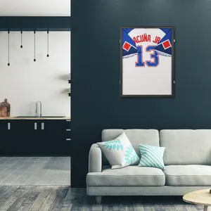 Jersey Frame Display Case - Wall Mount Sports Jersey Display - Lockable Flat Jersey Shadow Box with UV Protective Acrylic Door for Football,Hockey,Basketball,Baseball Sports Jerseybedroom decor