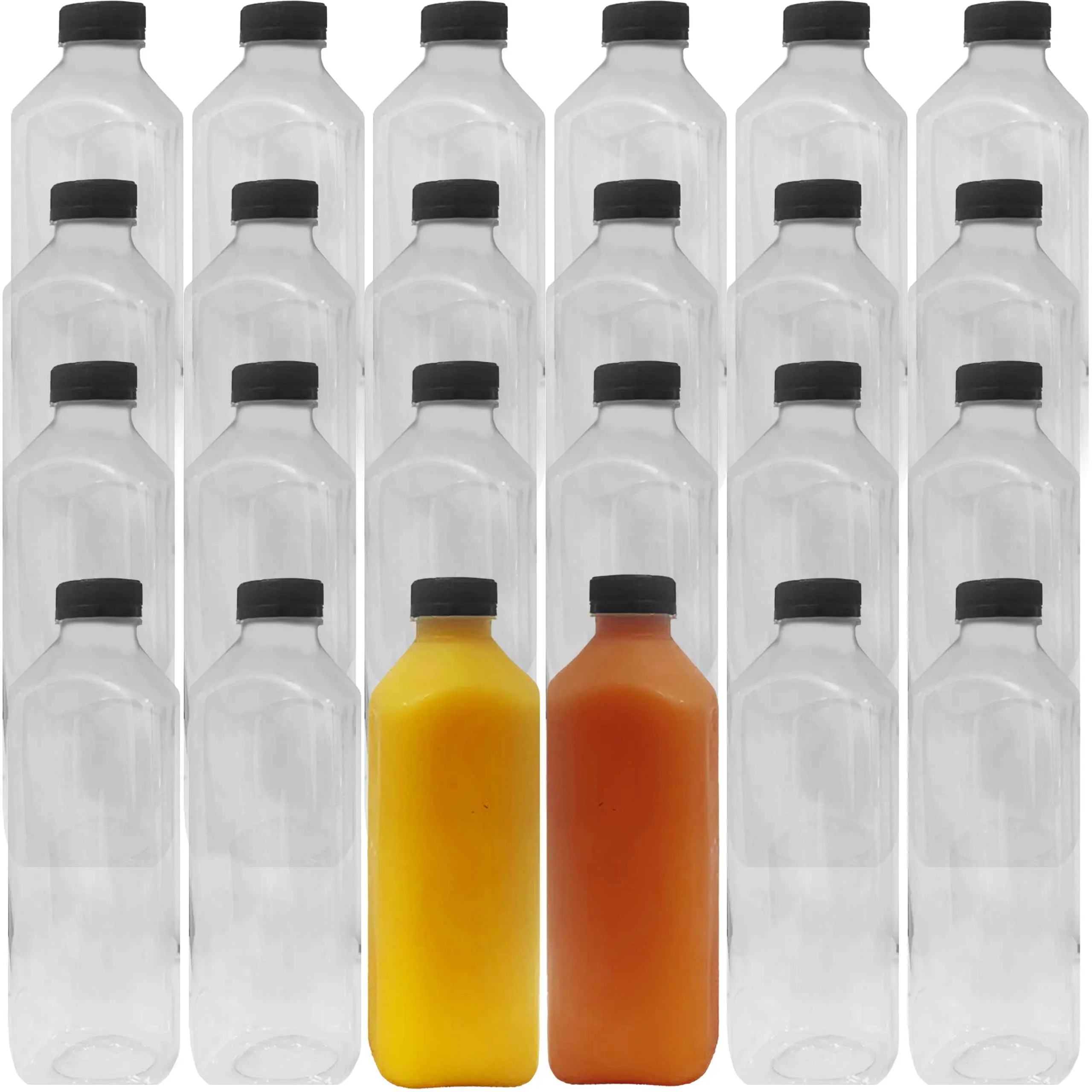 Reusable Glass Juice Bottles with lids-33 Fl Oz Clear Reusable Juice Bottles with Lids - 24 Pack, Perfect for Juicing, Meal Prep, and Storage, BPA-Free, Ideal for Smoothies, Drinks, and Homemade Beverages Avant Grub