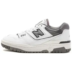 New Balance NB 550 Fabric and Leather Low-Top Retro Basketball Shoes for Men and Women in White-Gray with Lightweight Comfort, Versatile Style, and Cushioned Durability Trending Shoes, House White Official Shoes to Get / Maison Mihara