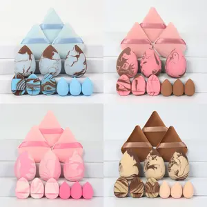 Dual-Color Makeup Sponge for Blending Concealer, Blush and Eyeshadow, Expands When Wet, Latex-Free Wet & Dry Foundation Sponge, Suitable for All Skin Types, Beauty Sponges