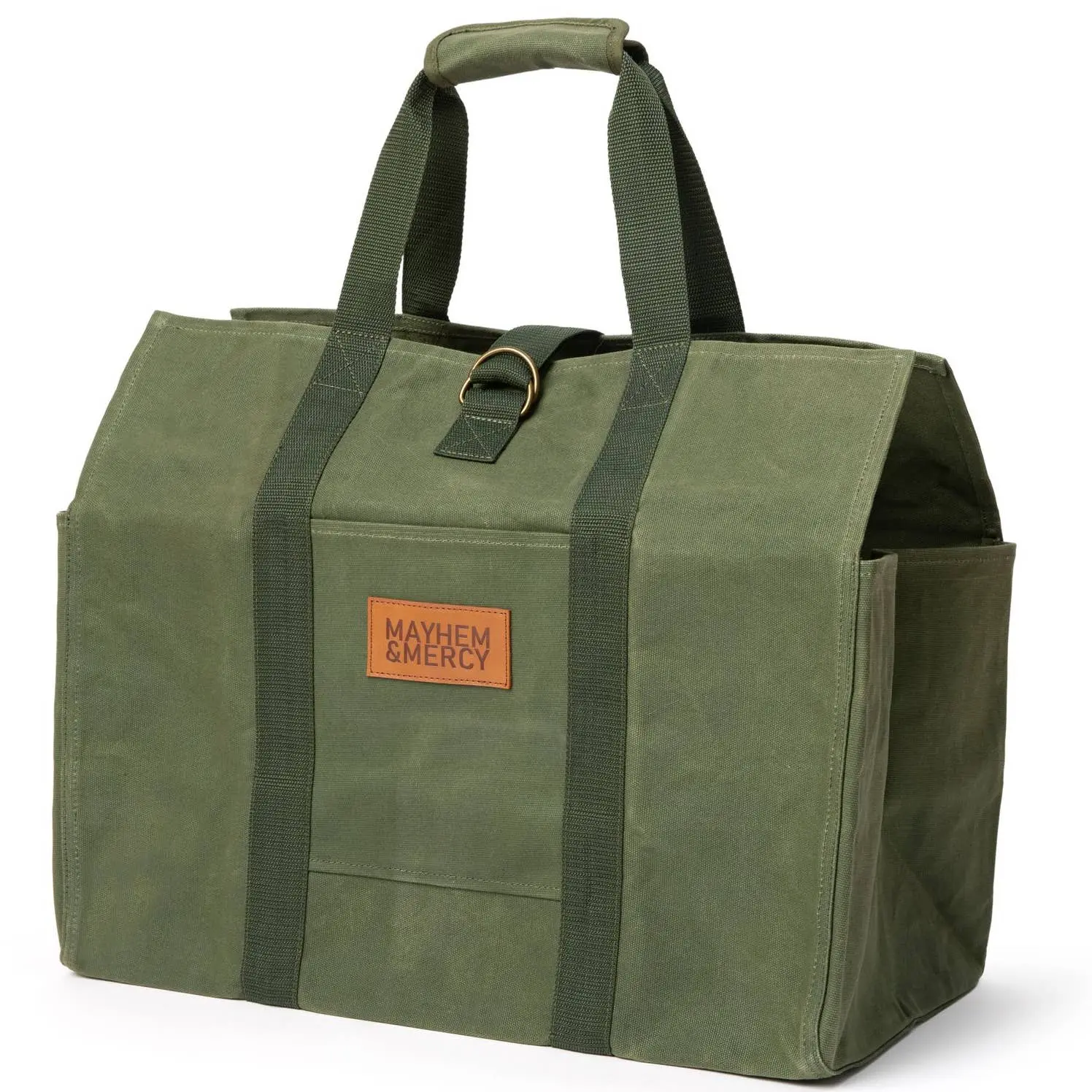 Waxed Canvas Firewood Tote