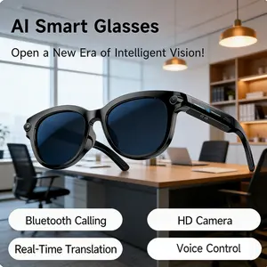 Ai Smart Glasses for Men & Women, 200w HD Camera, 1080P Video Recording, Ai Voice Assistants, Music Playback, LED Flashlight