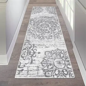 Hallway Runner Rug 2x6 Feet Washable Vintage Distressed Area Rugs Non Slip Laundry Rug Runner Boho Floor Carpet Runners for Hallways Entryway Laundry Room Kitchen Bathroom