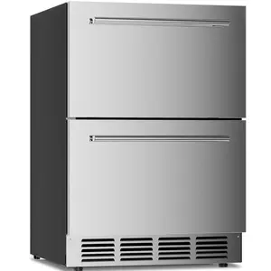 Antarctic Star 4.9 Cu. Ft. Under Counter Drawer Refrigerator, Built-in Fridge for Home and Commercial Use, Stainless Steel Door, Fast Cooling, Low Noise
