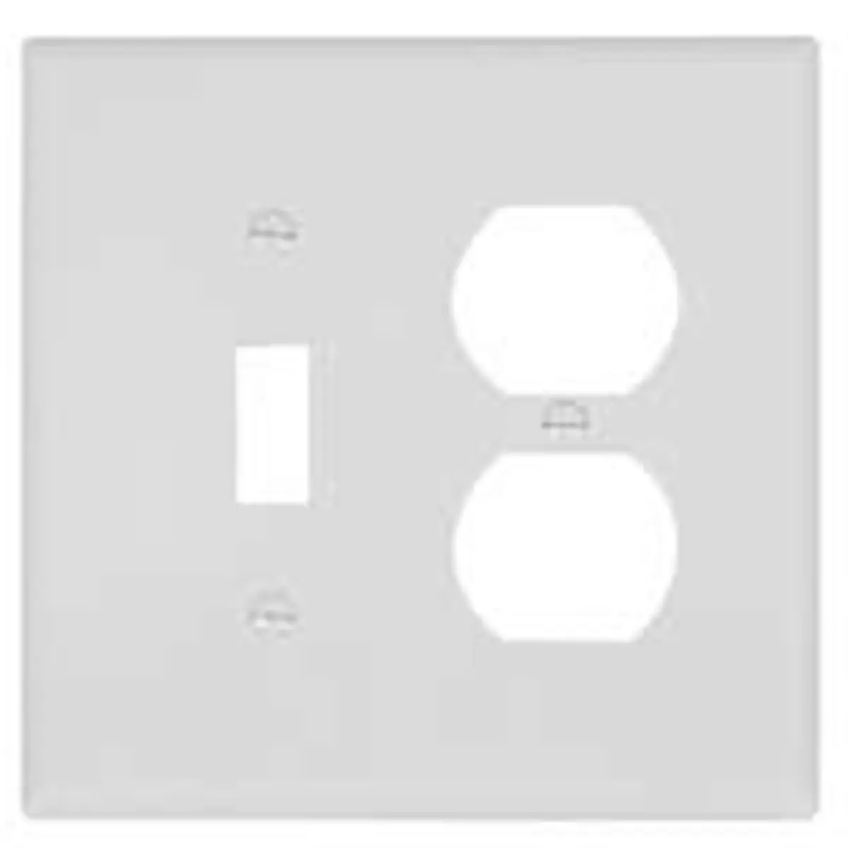 212 MAIN Cooper Wiring PJ18W Polycarbonate 2-Gang Toggle & Duplex Combo Wall Plate - White, High Gloss, Impact Proof, High Structural Rigidity, Long-Term Form Retention, Soil Resistant, Abrasion Resistant, 4.875x4.938in, 6.48x6.30x5.61in, Includes Screws,
