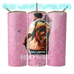 Rod Wave Tumbler Bottle Cup  Drinkware Water Rod Wave Last Lap Stainless Steel