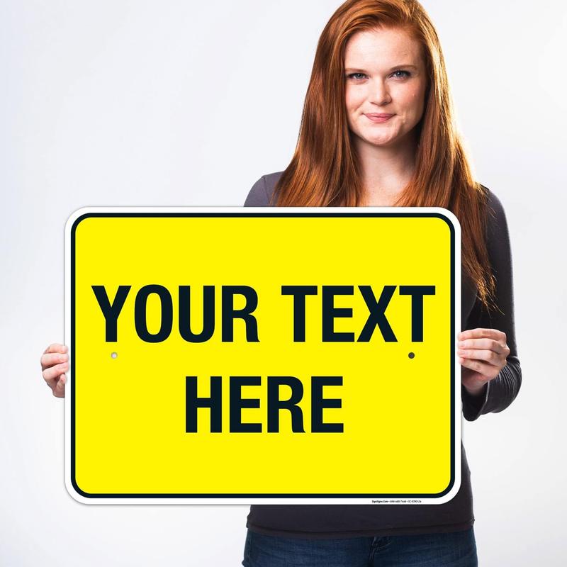 Custom Signs,Custom Sign, Metal Sign Customized Sign Personalized Metal Signs With Text Logo Image For Office Business Workplace Home Bar Indoor Outdoor Use 12"x8"