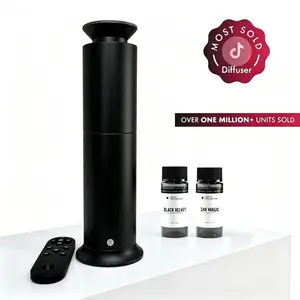 Hotelclc Ultrasonic Scent Diffuser Discovery Kit - Silent Scented Aroma Freshener for Bedroom, Office, Covers 600 sq ft, W/ 2x20mL Natural Oils - USB Universal Accessory Gift Idea