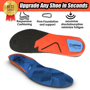 Shock Absorbing Insoles,Heightest Insole,Athlete Performance Sport Insoles Reduce Muscle Fatigue Stress On Lower Body Insole, Superior Cushioning Arch Support Insole,Work Boot Insoles For Standing All Day,Plantar Fasciitis Relieve Foot Pain Insole