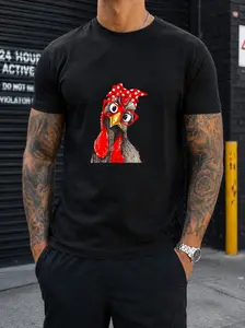 I May Look Calm But In My Head Ive Pecked You 3 Times Funny Chicken Graphic Tee Vintage Washed Cotton T Shirt For Men Women Sarcastic Farm Humor Casual Streetwear Tee