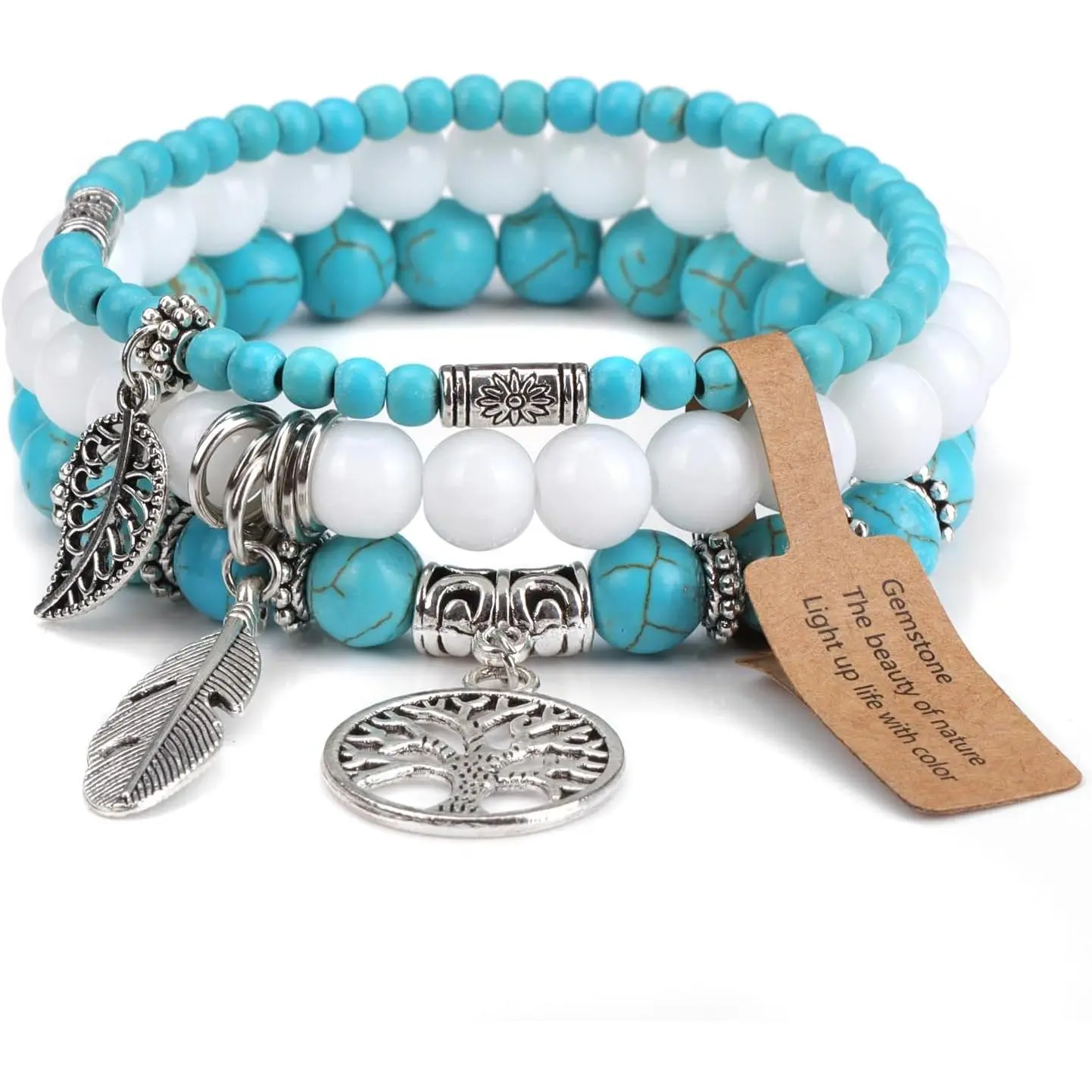 Charm 8mm Blue Turquoise