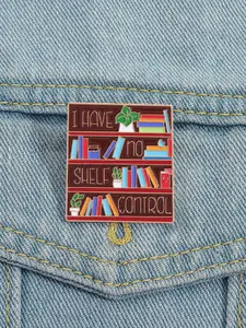 Creative Cartoon Bookmark Enamel Pin, Cute Bookmark Brooch, Alloy Brooch Pin, Unique Jewelry Accessories for Collectors, Enamel Pin Suitable for Backpacks, Jeans, Scarves, Hats Decoration Metal Pin