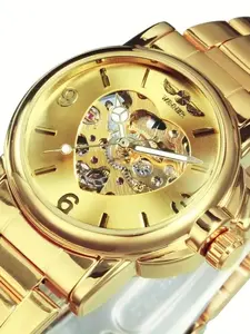 Women's Automatic Analog Mechanical Watch, Luxury Hollow Dial, Luminous Hands, Stainless Steel Strap, Ideal Gift for Women, All Seasons