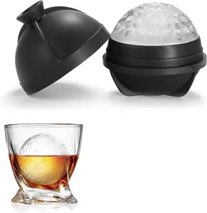 2.5 Inch 3D Golf Ball Ice Cube Mold, Large Round Silicone Ice Cube Molds, Novelty Gifts(1 Pack)
