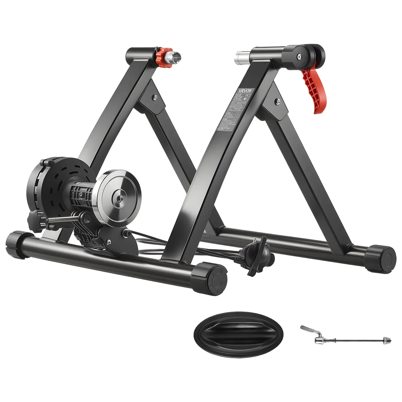 VEVOR Magnetic Bicycle Trainer, Carbon Steel Magnetic Drive, 6-Level ...