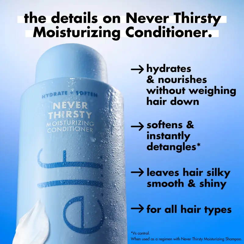 Never Thirsty Shampoo & Conditioner: Moisturize + Strengthen in One Set