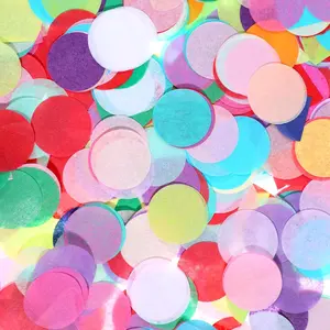Confetti Paper, 5000 count 1 Inch Multicolor Round Table Confetti Rainbow Tissue Paper Circles for DIY Crafts Scrapbooking Birthday Wedding Party Festival Decoration