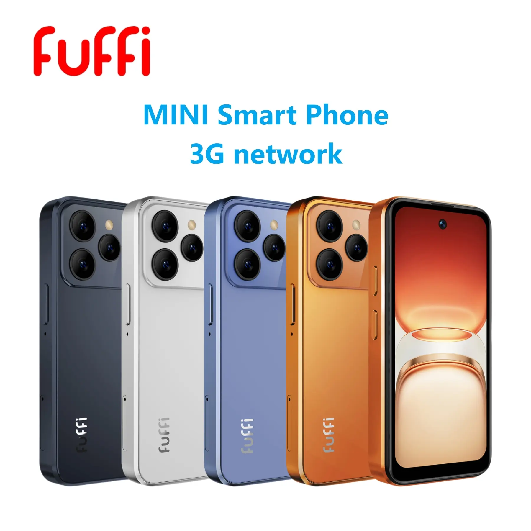 FUFFI スマートフォン オレンジ FUFFI Mini Smartphone, 3.75-Inch HD Screen Quad-Core android Phone