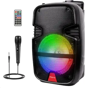 DAZONE 3000W Portable Bluetooth Party Speaker System Subwoofer Heavy Bass w/ Microphone