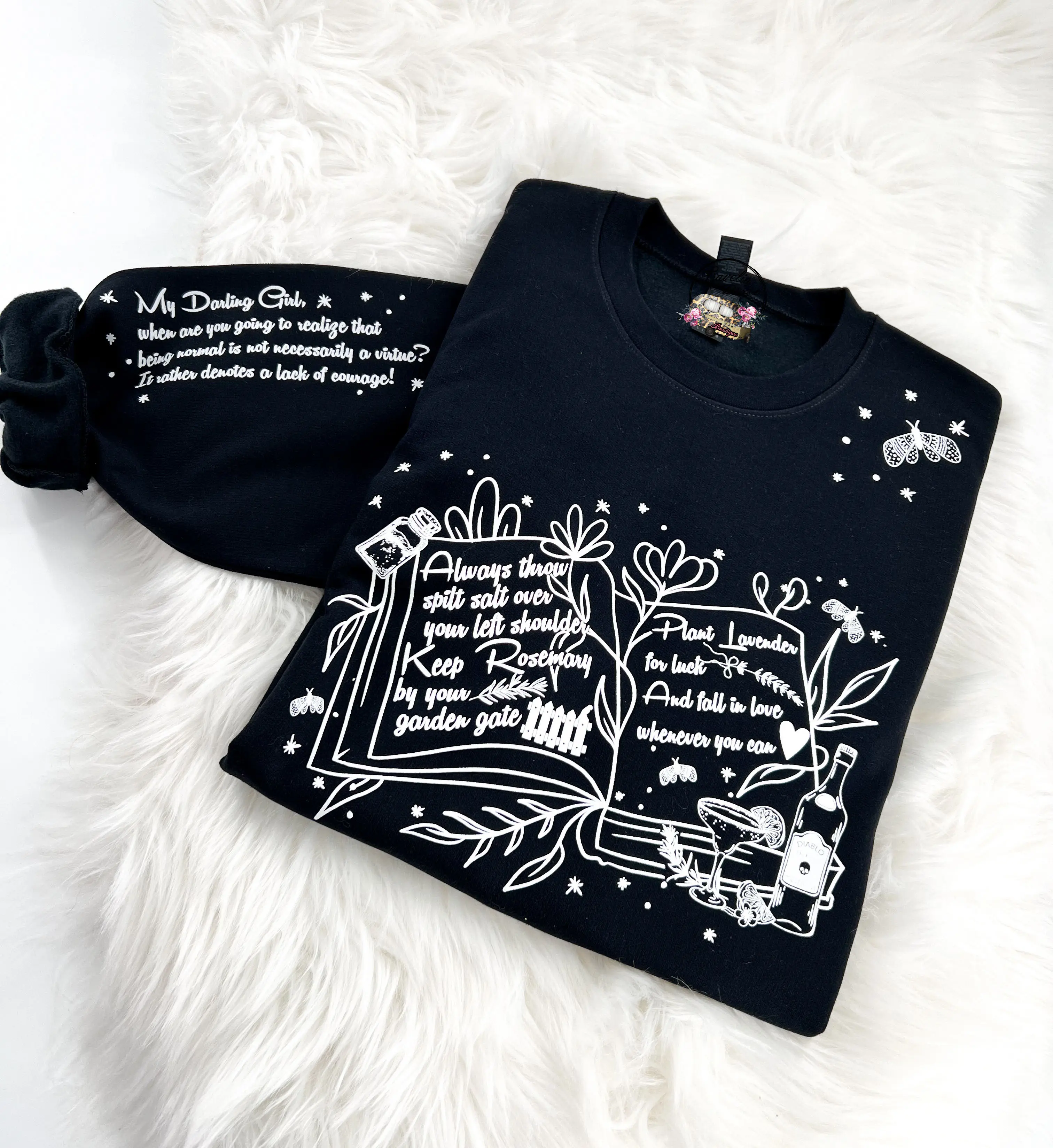 Practical Magic ~ Salt, Rosemary, Lavender & Love Sweatshirt Womenswear Comfy Tops