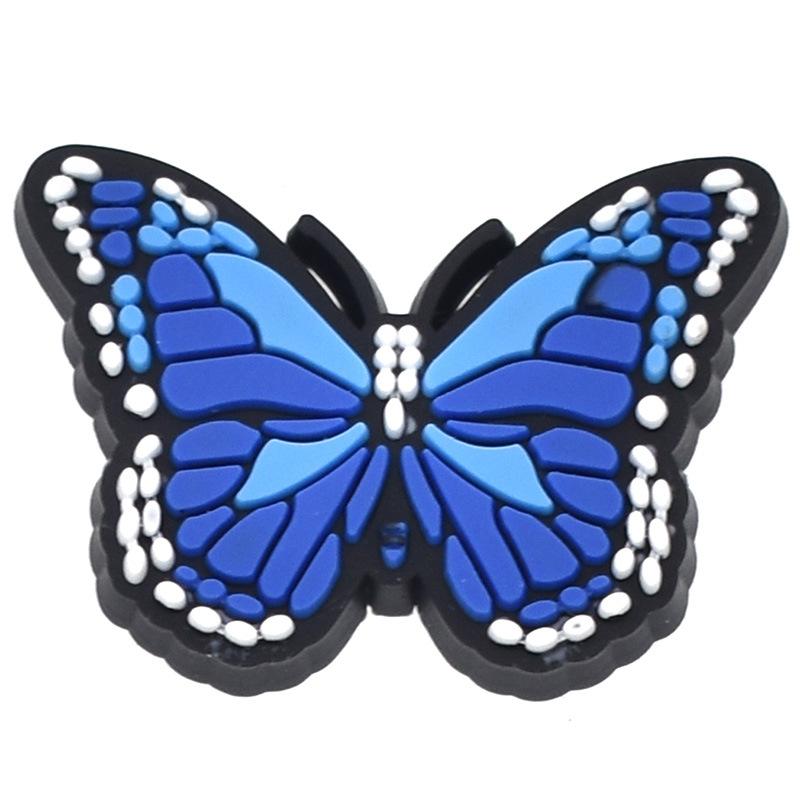 Colorful Butterfly Croc Shoe Charms Decoration for Kids Boys Girls Women Men PVC Wristband Sandals Clog Accessories Party Favor with Dragon and Character Designs