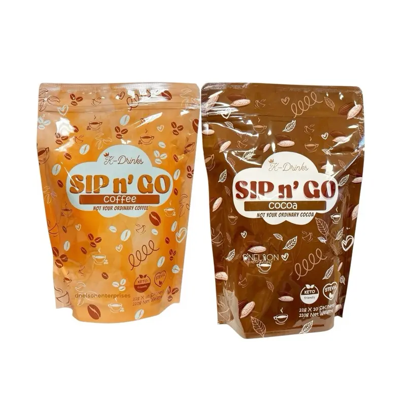 K-Drinks SIP n° GO Bundle – Coffee & Cocoa | Keto-Friendly | with L- Carnitine, Psyllium Husk & Herbal Extracts | Low-Carb, Sugar-Free, 10  Sachets Each