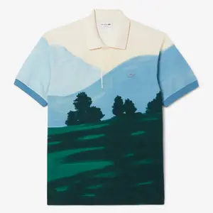 Lacoste Men's Classic Fit Printed Petit Piqué Polo