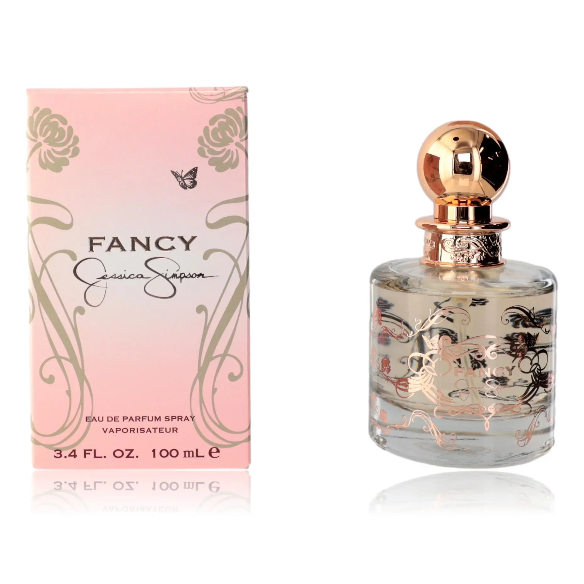 Jessica Simpson Women's Fancy EDP Spray - 3.4 oz, Butterfly Motif Fragrance (Beauty & Personal Care, Fragrance)