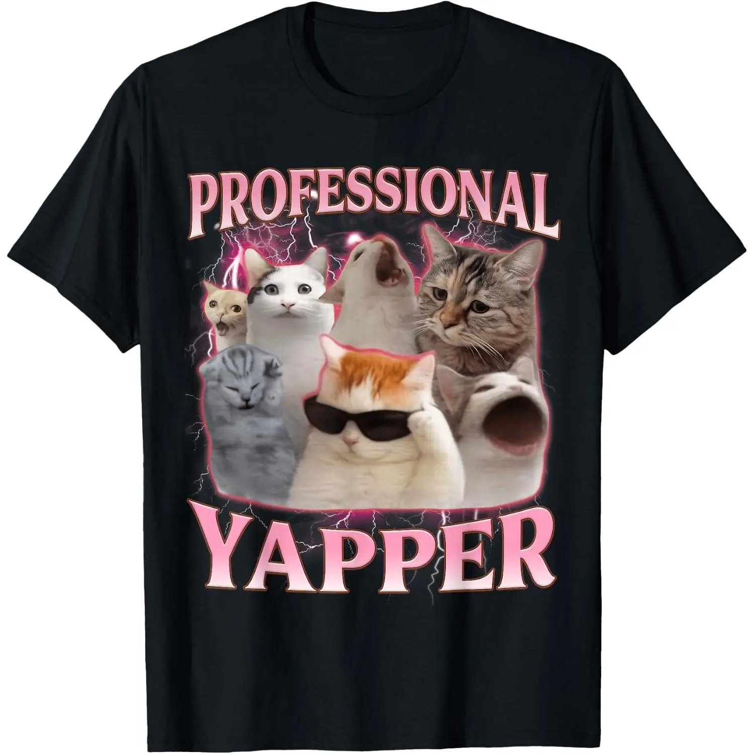 100% Cotton Professional Yapper Cat Meme SLP Funny Specific Dank Humor T-Shirt