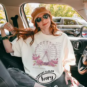 Eldest Daughter Showgirl Shirt, Ferris Wheels, Kisses, and Lilacs Lyrics Vintage Graphic Tee, The Life of The Eldest Daughter