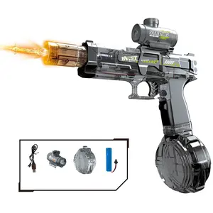 Electric Water Gun for Adults & Kids – Light Up Automatic Squirt Gun with Powerful 26ft Range, Large Capacity, Detachable Tank – Battery Powered Summer Toy for Pool, Beach, Backyard Parties (2025 Upgrade)