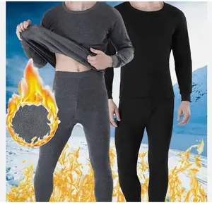 Men's Winter Thermal Underwear Set Fleece Thick Lined Long Johns Top & Bottom Warm for Cold Weather Menswear Thermal Comfort & Versatile Use