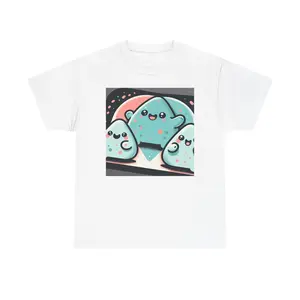 Labubu  t-shirt Kawaii Cartoon Tee, Unisex Heavy Cotton T-Shirt, Fun Graphic Tee,