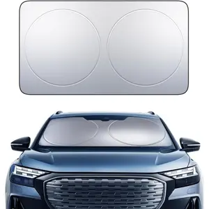 Car Windshield Sh Shade – 4-Layer Reflective 200T Sun & UV Reflective Windshield Cover Sun Shade | Easy Install, Foldable | 64"x34" Windshield Cover For Medium Sedan,SUV