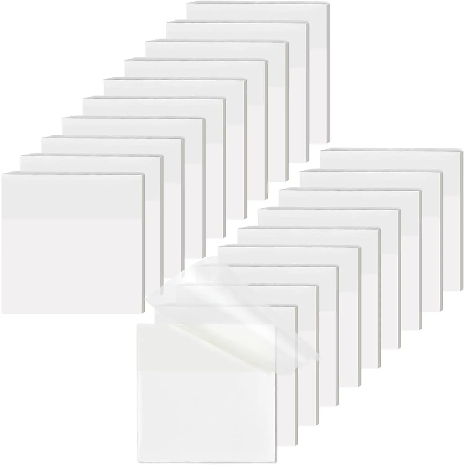 [1000 Sheets] Transparent Sticky Notes, 3x3 inch Clear Sticky Notes, Self-Adhesive  Translucent Sticky Notes for Annotation College School and Office Supplies