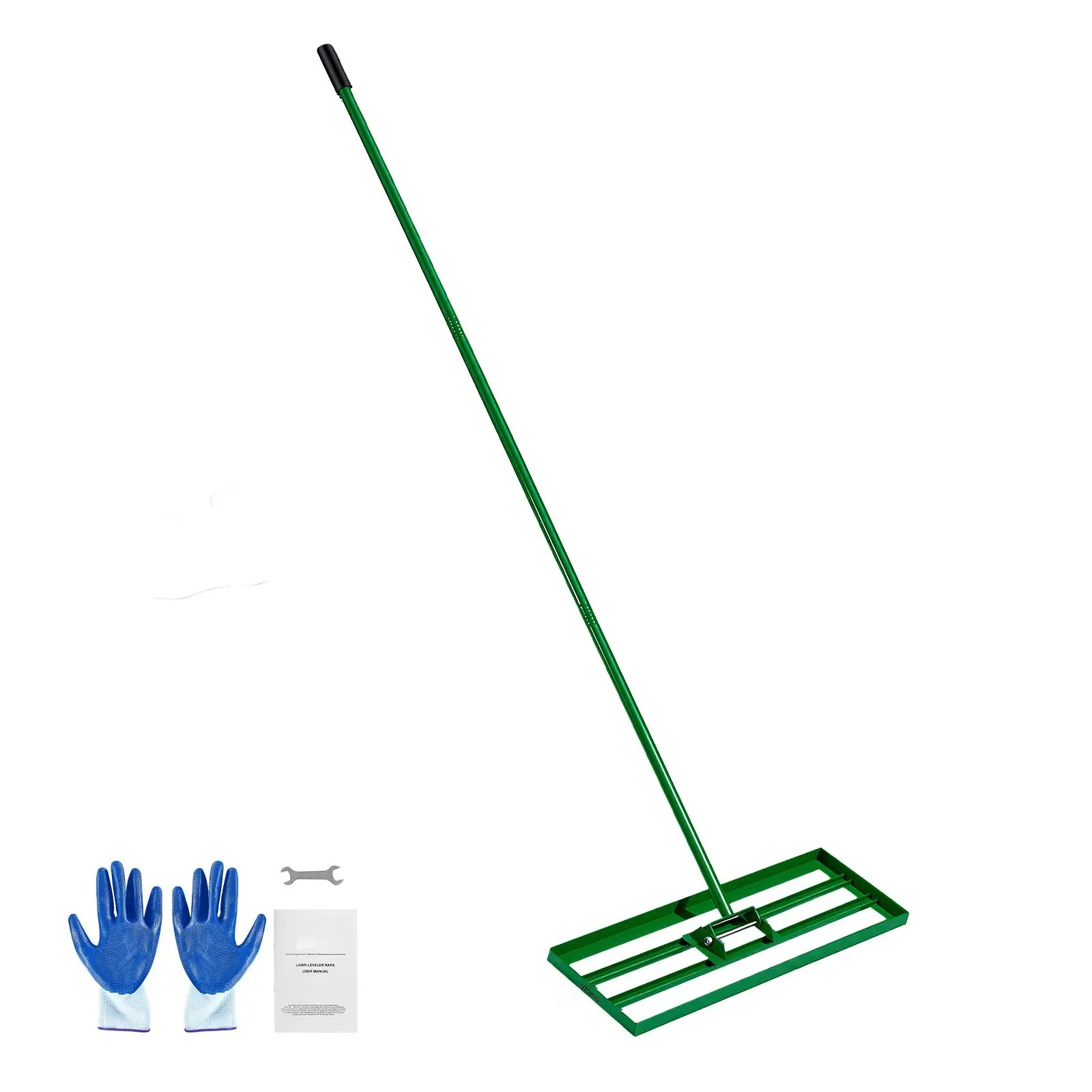 Lawn Leveling Rake With 30x10 Inch Leveling Head, Heavy-Duty Lawn Leveler With 78-Inch Steel Extendable Handle, Yard Leveling Rake For Garden, Golf Lawn, Farm, Landscaping And Soil Grading