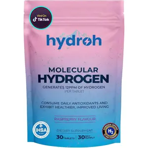 Hydrogen Water Tablets Molecular Hydrogen Supplement for Drinking Water Antioxidant Brain Energy and Cellular Health Support Raspberry Flavor