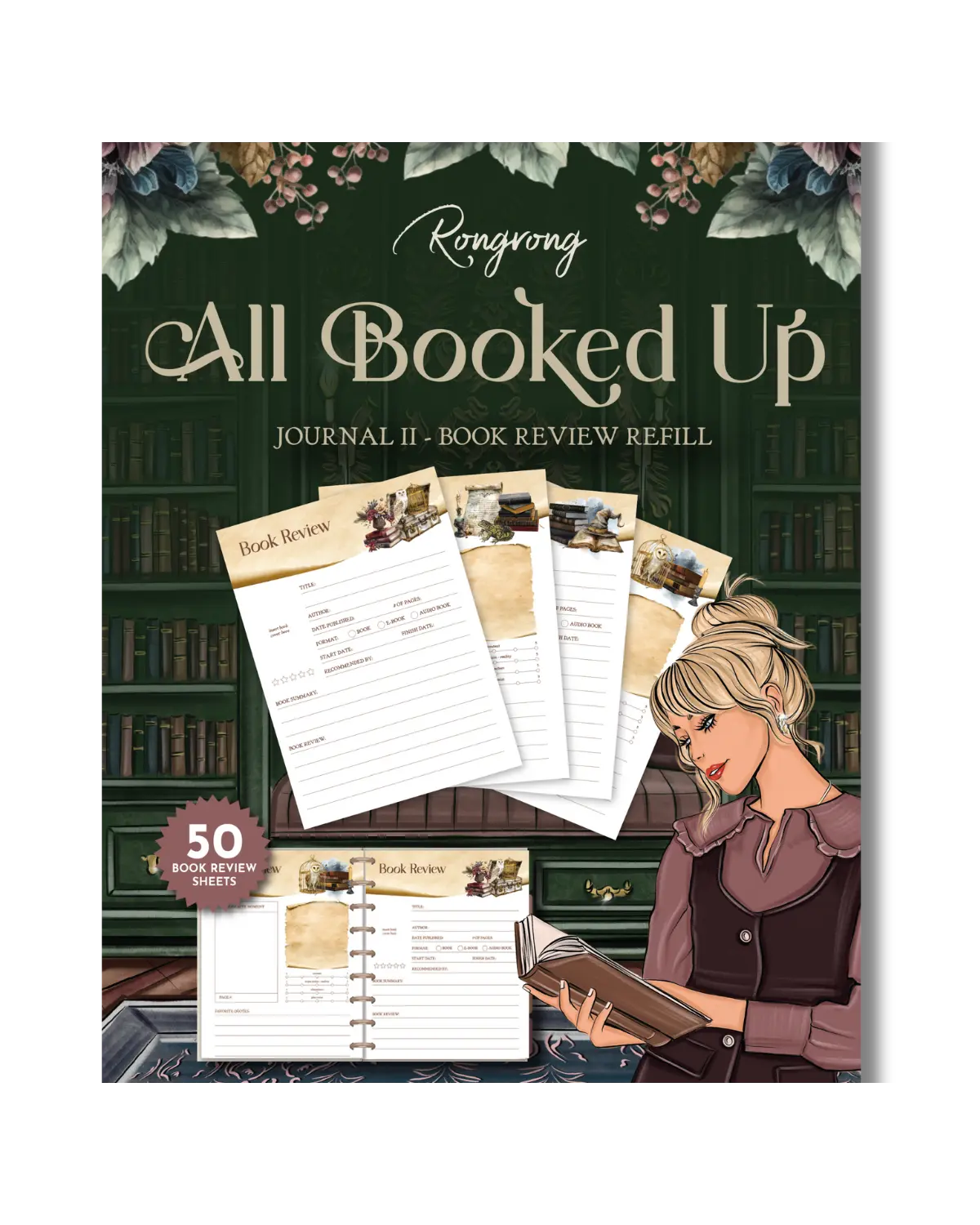 Book Review Journal Refill Pages for All Booked Up Reading Journal