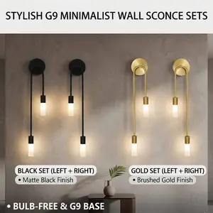 Modern Wall Lamp with and Matte, G9 Base, Warm Ambiance Light, Ideal for Bedroom, Living Room, Office, Hallway