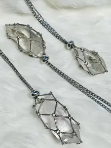 Interchangeable Chain, Crystal Holder Necklace, Titanium Steel Crystal Holder Necklace, Birthday Gift