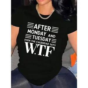 Women Casual Short Sleeve Tee 1 Pcs 100% Heavy Cotton - Comfortable Crew Neck, Soft Adorable Tees Tops