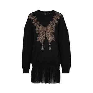 TCH - Hot Diamond | Fashion | Casual | Long Sleeve Lace Splicing | Dress | Women | New