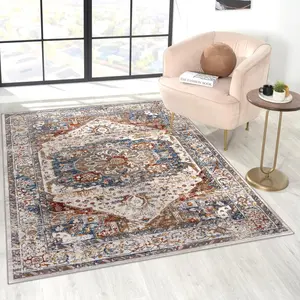 Luxe Weavers Moroccan Floral Multicolor Area Rug
