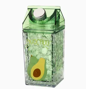 New Double-Walled Extra-Thick Cooling Tumbler Gel-Filled "Quicksand" Ice Cup With Straw The Viral Summer Crushed-Ice Mug Cute Strawberry & Avocado Ice Cups Universal Cup Insulator For To Insulation Water Bottles